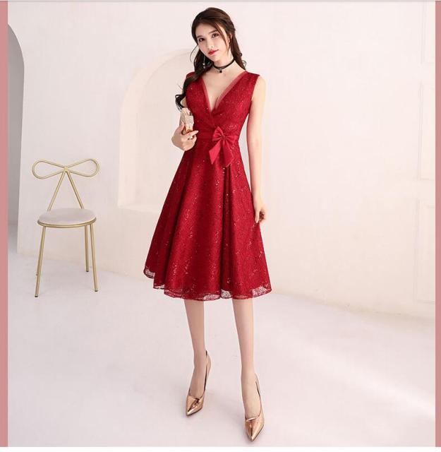 結婚式 Vネックドレス - Khabarplanet.com